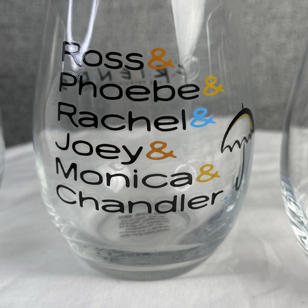 Set‎ of 5 Friends TV Show Stemless Wine Glasses - Picture 7 of 9